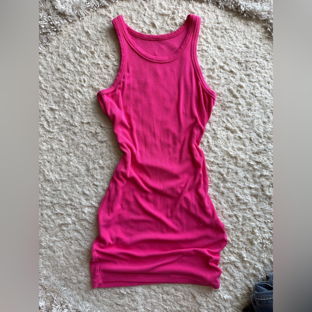 Pink bodycon sundress